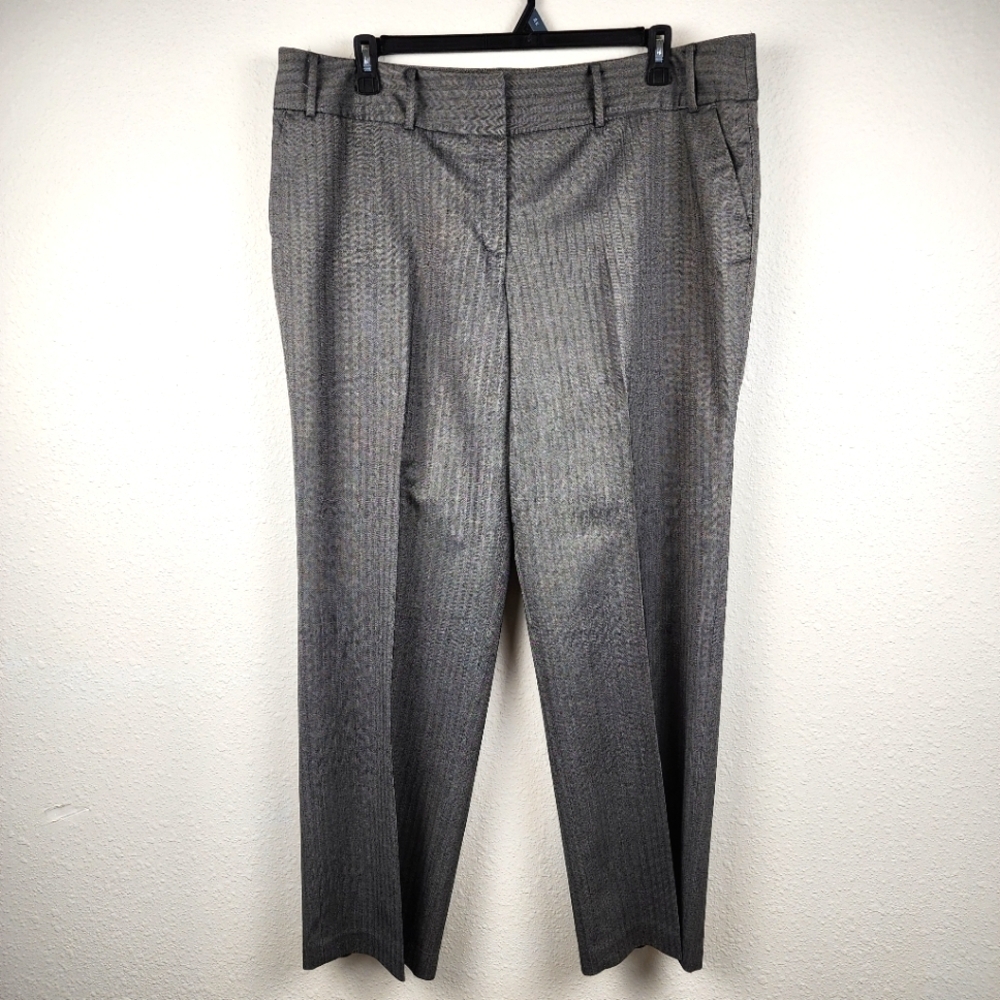 Dalia Gray Dress Slacks Pants Stretchy Straight Leg High Waisted Plus Size 20W